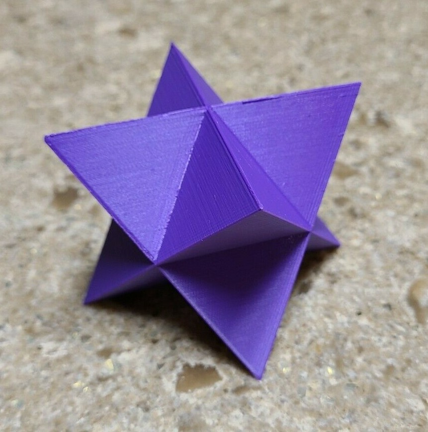 3D Printed Stellated Octahedron AKA Star Tetrahedron Medium