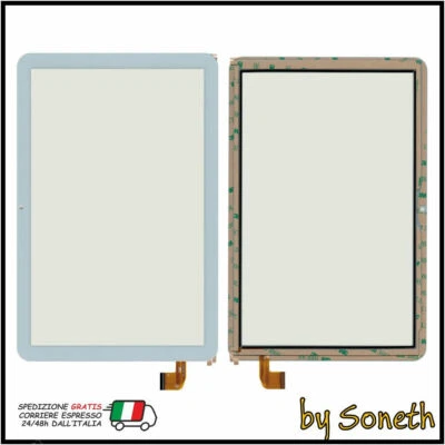 VETRO TOUCH SCREEN PER MEDIACOM SMARTPAD IYO 10 M-SP1HY4G BIANCO