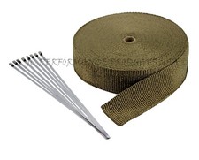 100 Ft Lava Fiberglass Exhaust Pipe Header Thermo Wrap Turbo Tape Titanium Kit