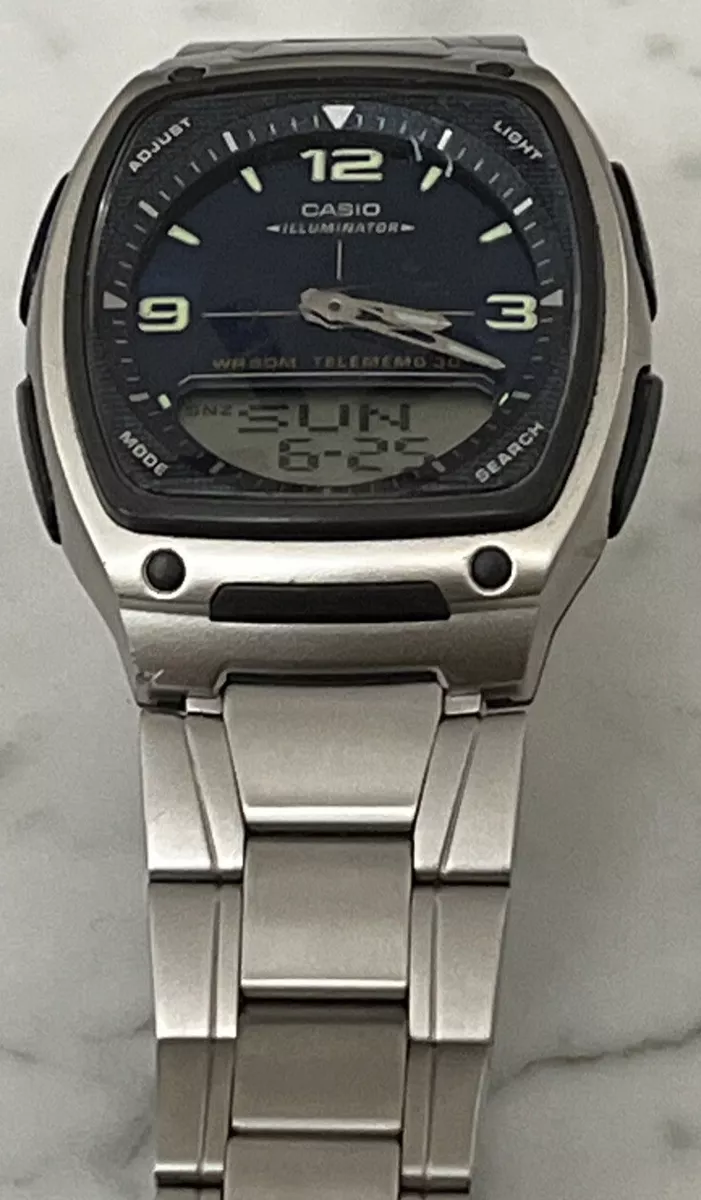 Casio AW81D 2AV Telememo 30 Watch 3 Alarms 10 Year Battery