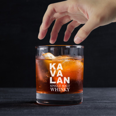 Custom Engraved Kavalan Whiskey Glass   11 oz Standard Rocks Glass