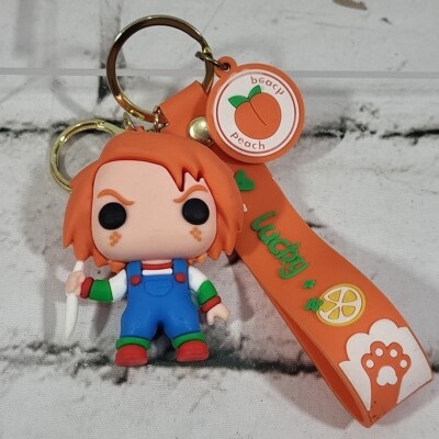 Chucky Childs Play Keychain Vinyl Figural 3D Pendant Wristlet 80s Horror Fandom