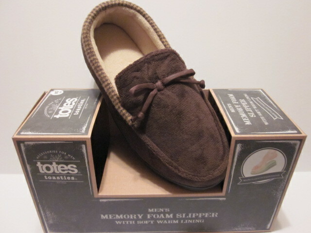 totes toasties men's memory foam slippers