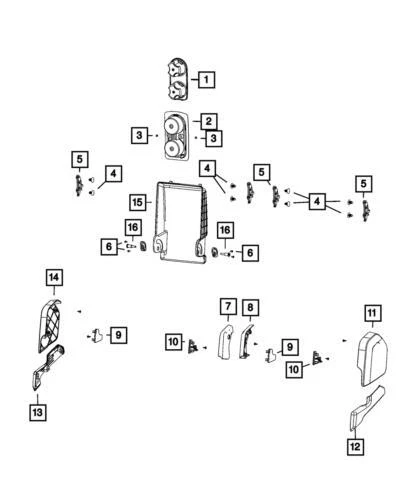 Portavasos consola central delantera original Mopar 2019-2024 Ram 3500 1NN45LA8AC Foto 4 de 4