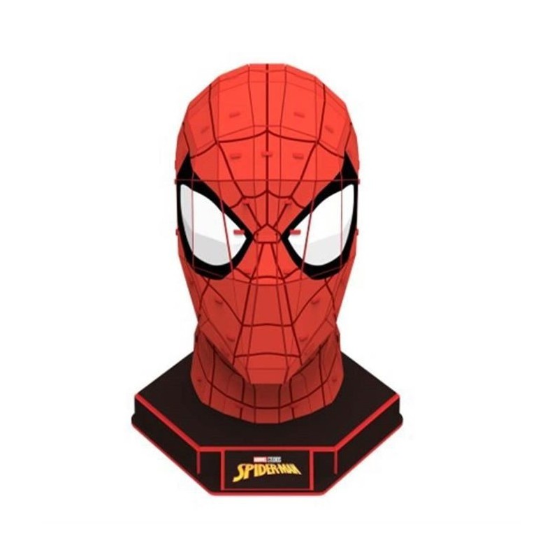 Masque Spiderman 4D Build Spin Master puzzle 3D relief avec socle