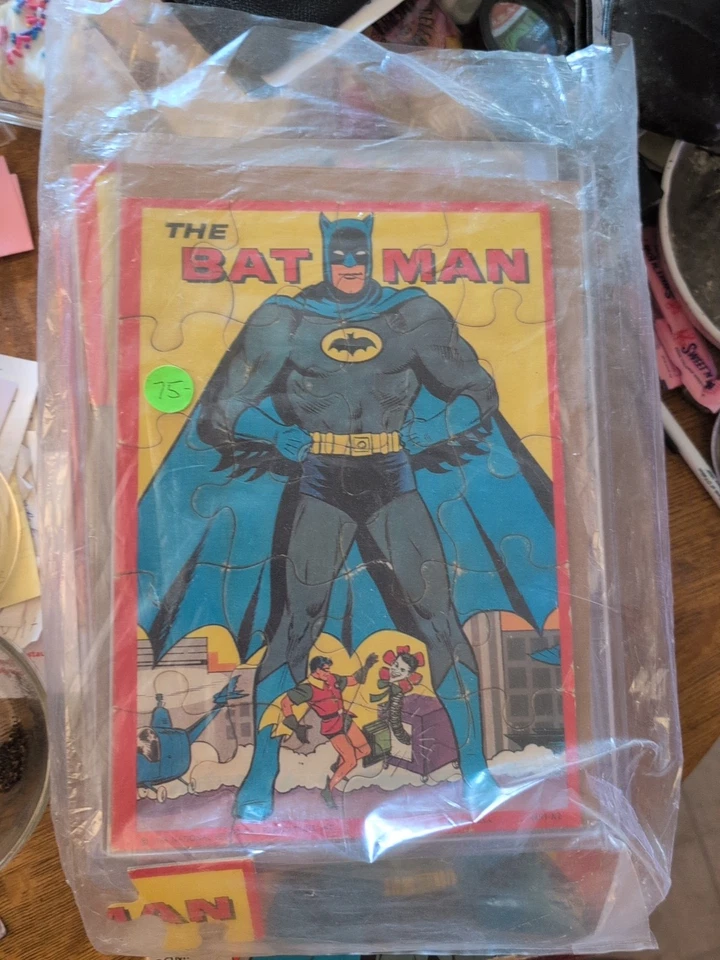 Vtg 1966 Milton Bradley The Batman Jigsaw Puzzle Game w Original Box COMPLETE - Image 3 of 3