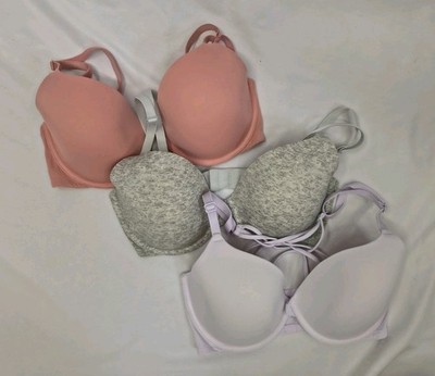 Victoria's Secret Wear Everywhere T Shirt Lightly Lined Bra Lot of 3 - Sz 32 DD