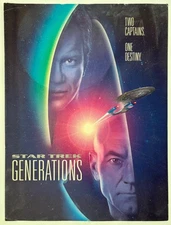 STAR TREK GENERATIONS 1994 Rare and unique Press Kit folder w/ full credit list.