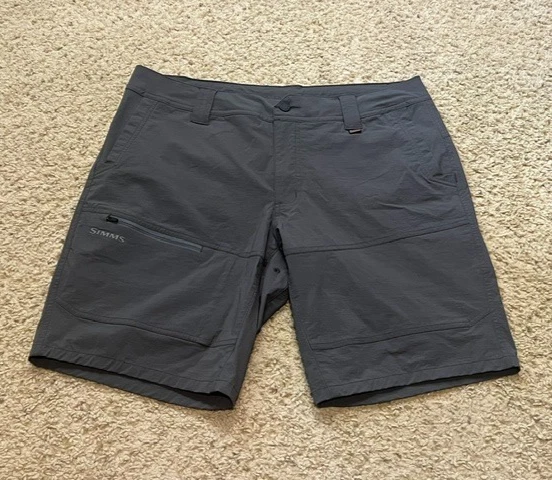 Simms Fishing Men Dark Gray Guide Cargo Shorts Size 36 Waist 10" Inseam EUC Fish
Opens in a new wind