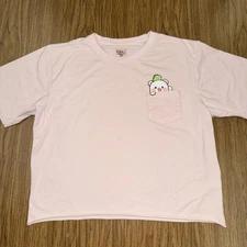 Milk Mocha Bear: Pocket Milk T-Shirt - Pink / M
