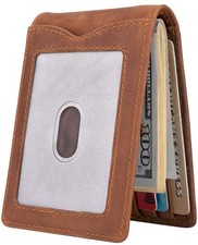 Slim Wallet with Money Clip RFID Blocking Minimalist Bifold Wallet for Men Ge...