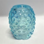 Fairy Lamp TOP ONLY Fenton Blue Opalescent Hobnail Pattern