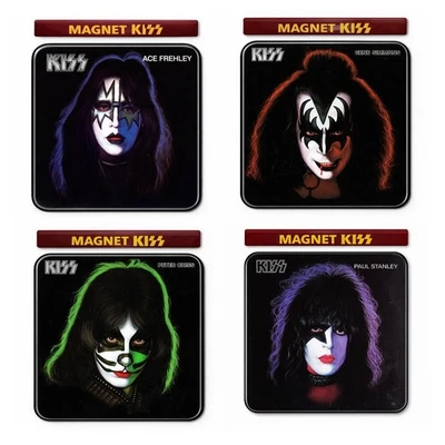 LOT DE 4 Magnet KISS – Aimant Frigo Album Hard Rock .... - Photo 1/4