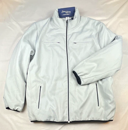 State & Liberty Men's Gray Full Zip Stand-Up Collar Jacket Athletic Fit 3XL NWT video thumbnail