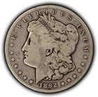 1892-CC $1 Morgan Silver Dollar - Fine Key Date Carson City - SKU-B5825