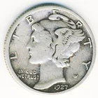 1927 SILVER MERCURY DIME !! Near Full Fasces !!