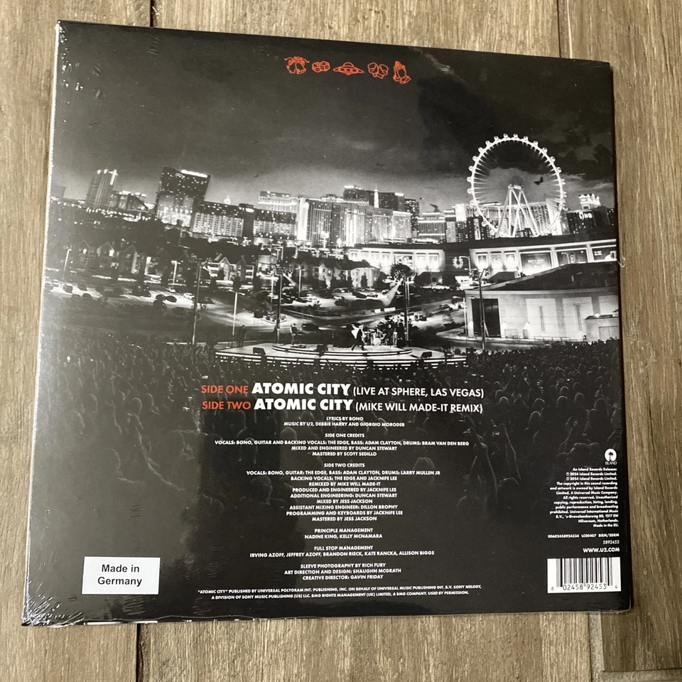 U2 - Atomic City Live at Sphere Las Vegas 10" VINYL RSD 2024 RECORD STORE DAY - Image 2 of 2