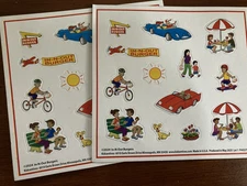 Toy - In-N-Out Burger Kids Stickers, Kidcentives – kids happy meal - Qty 2 - NEW
