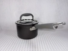 Pampered Chef 1.5 Qt Titanium Reinforced Hard Anodized Nonstick Saucepan Pot Lid