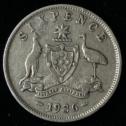 1936 George V Sixpence — photo from another recent sale