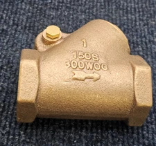 Legend 105-305: 1" FNPT x FNPT 1" T-453 Bronze Y-Pattern Check Valve
