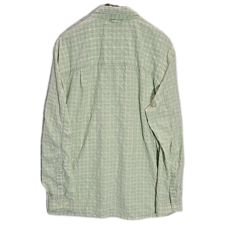 Camisa de Pesca Simms Para Hombres Morada Manga Larga Verde Claro A Cuadros Talla XXL Ligera Foto 3 de 4