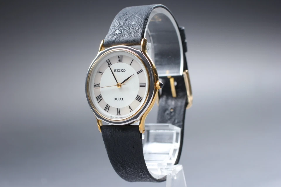 [Near MINT] Seiko Dolce 5E61-0A20 Roman Shell Dial Men 32mm QZ Watch From JAPAN - Image 4 of 4