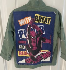 Disney Store SPIDER MAN FIELD JACKET Boys Marvel Comic Con Coat Outerwear Size 3