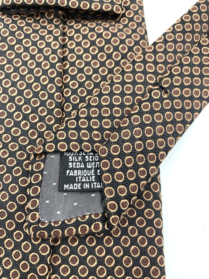 Corbata de cuello GIANFRANCO FERRE 100 % seda tejida para hombre hecha en Italia 59" x 3 3/4" Foto 4 de 4