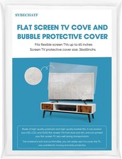 Foam Flat Screen TV Cover and Bubble TV Protective Cover Fits Up to 65''W x