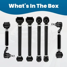 6x Alignment Kits Rear Camber Arms Upper & Lower for Honda Accord 2003 2004-2007