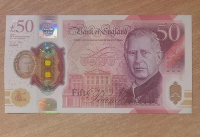 King Charles III 50 Pound Polymer Note - Image 1 of 2