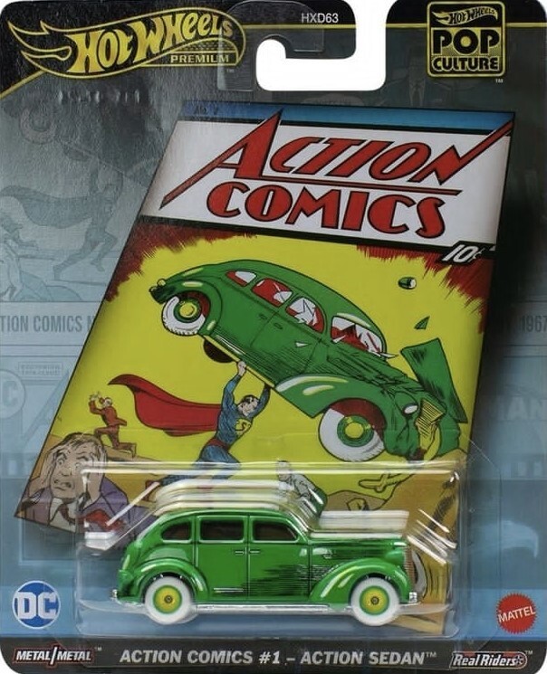 Hot Wheels Premium Action Comics #1 sedán cultura pop 2024
