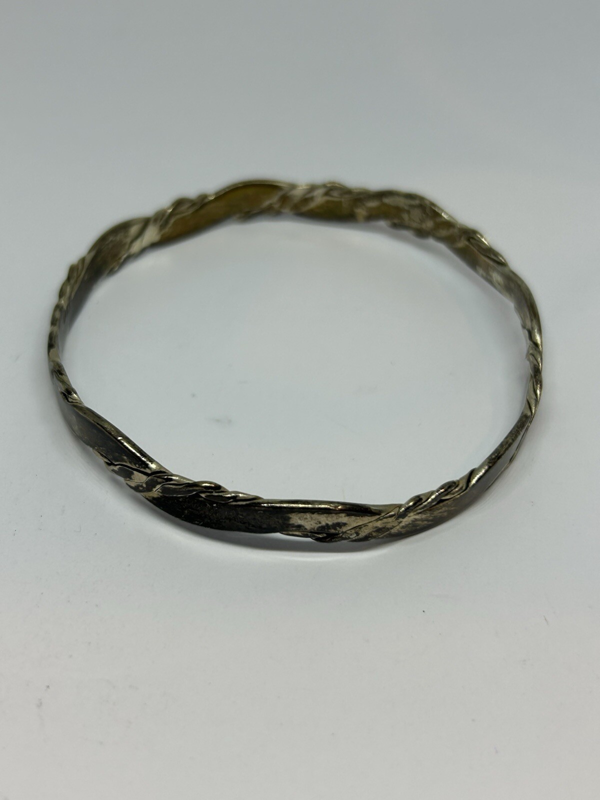 Solid 925 Sterling Silver Bangle Bracelet Gift Je… - image 1