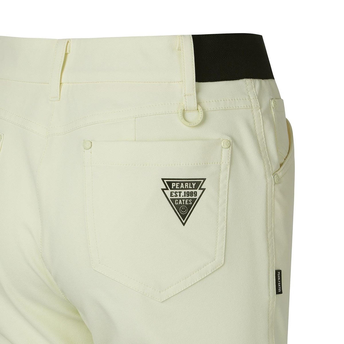 【PEARLY GATES】 Women's Solid Banding Semi Bootcut Pants Genuine PEARLY GATES GOLF Womens Back Banding Button Bootcut