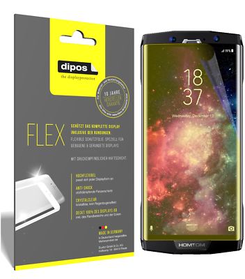 3x Schutzfolie für Homtom HT70 Folie, 100% Displayabdeckung, dipos Flex