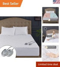 Ultimate King Size Heated Mattress Pad with 20 Settings for Couples' Comfort