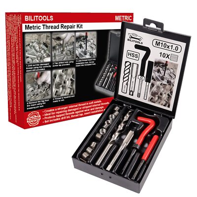 M10x1.0 Thread Repair Kit HSS Drill Helicoil Repair Kit Metric
