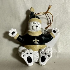 New Orleans Saints The Memory Company Bear Ornament-Officially NFL  Licensed NEW