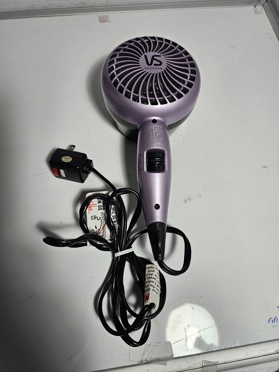 VIDAL SASSOON ANTI STATIC ION DIFFUSER HAIR DRYER Model VS769 w