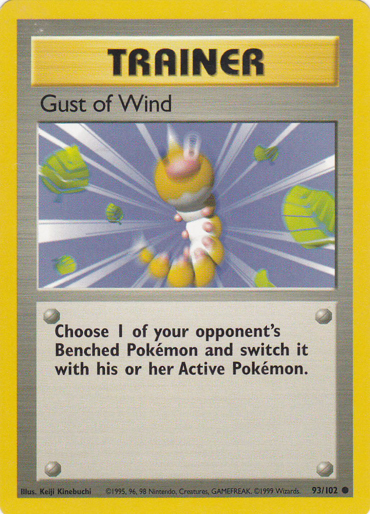            POKEMON GUST OF WIND TRAINER CARD FREE SHIPPING