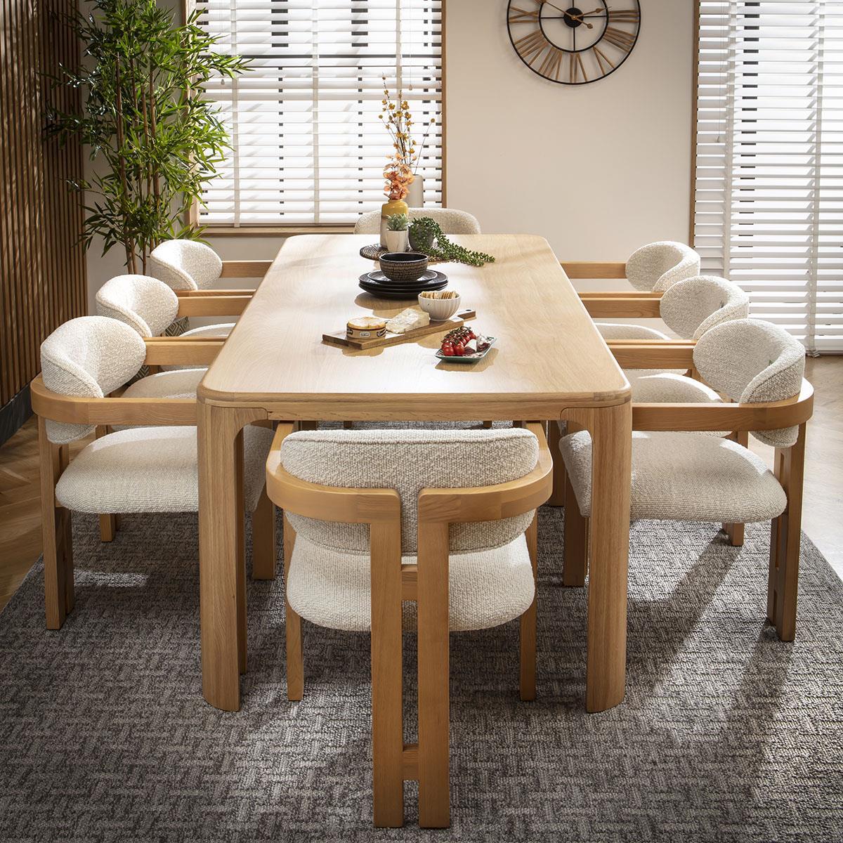 Baboraz Seater Modern Solid Dining Set Brown Natural Wood