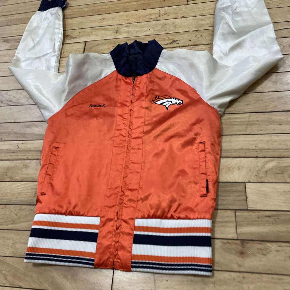 Chaqueta Universitaria Denver BRONCOS Mujer S Reversible Bombardero REEBOK NFL TEAM APPAREL Foto 4 de 4