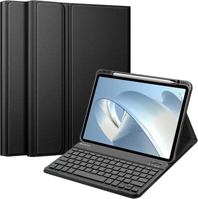 Keyboard Case for iPad Pro 11-inch M4 2024 Protective Soft TPU Back Stand Cover