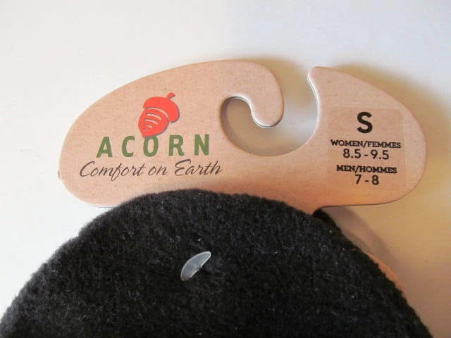 NUEVO Acorn Comfort Polar Versa Fit Calcetines Negros Mujer Zapato Talla 8.5-9.5 Pequeño Foto 2 de 4