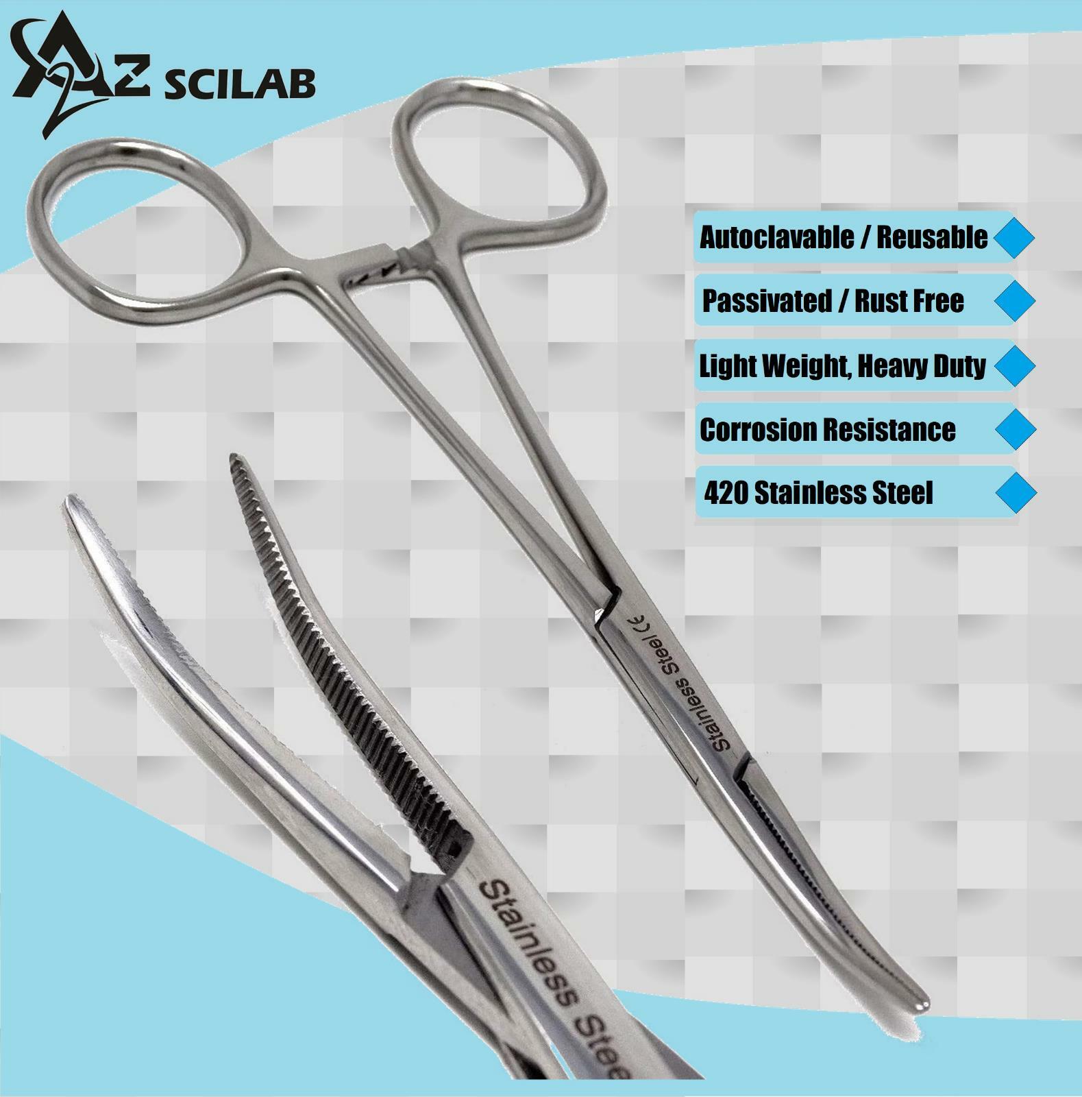 Dog Ear Hair Puller Pet Grooming Hemostat Locking Forceps Curved