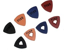 Soft Leather Ukulele Picks Produces Richer Warmer Tone Large, Blue,Multicolor