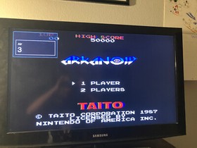 Arkanoid (NES, 1987) Game cartridge, 5-screw variant w/slip case