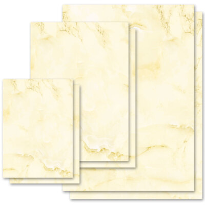 Motiv-Briefpapier MARMOR HELLGELB