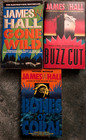 James W Hall books, lot of 3, Gone Wild, Buzz Cut & Bones of Coral